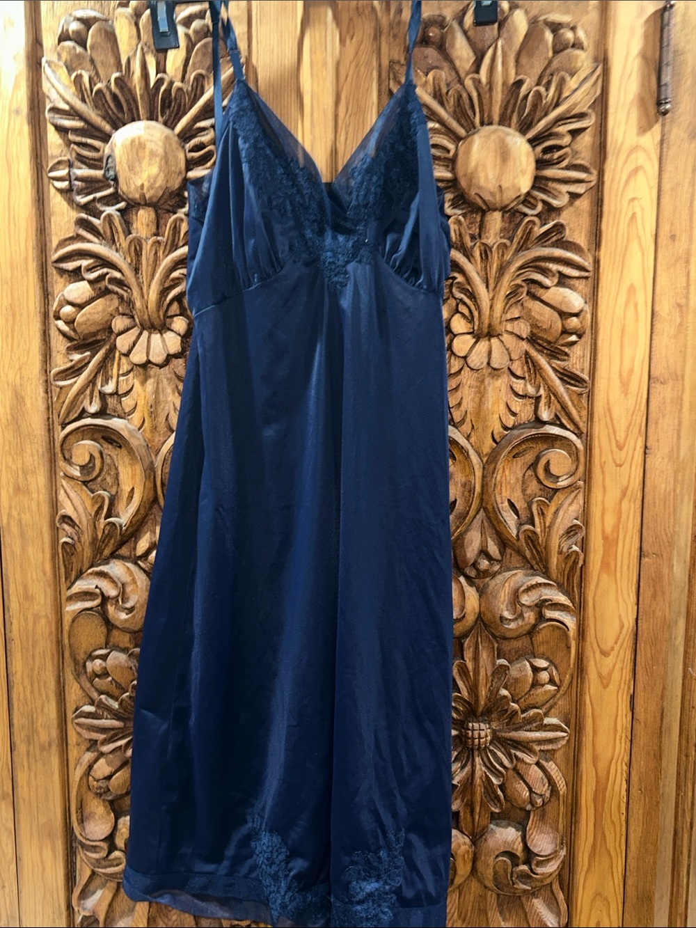 Vintage Van Raalte navy dress slip size 38